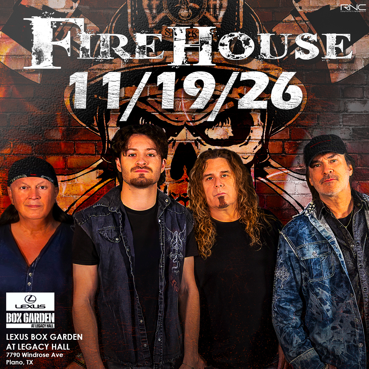 Firehouse live tour poster 2026 & 2027